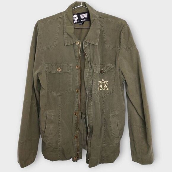 Jinx Blizzard Jacket Sz Small Entertainment Collared Utility Military Green - Picture 1 of 11